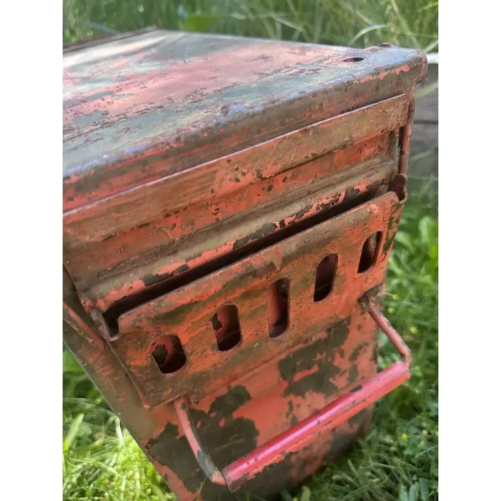 Vintage 1966 Vietnam War 20mm M39 Cannon Ammunition Box Steel Military Storage